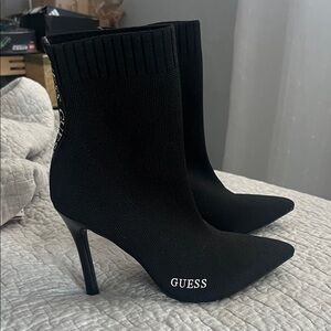 GUESS Black Heeled Ankle Booties  Nrw